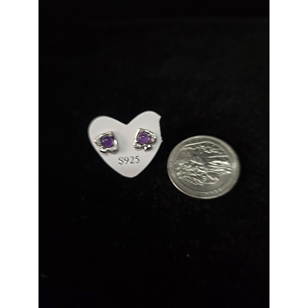 Sterling‎ Silver Amethyst Earrings